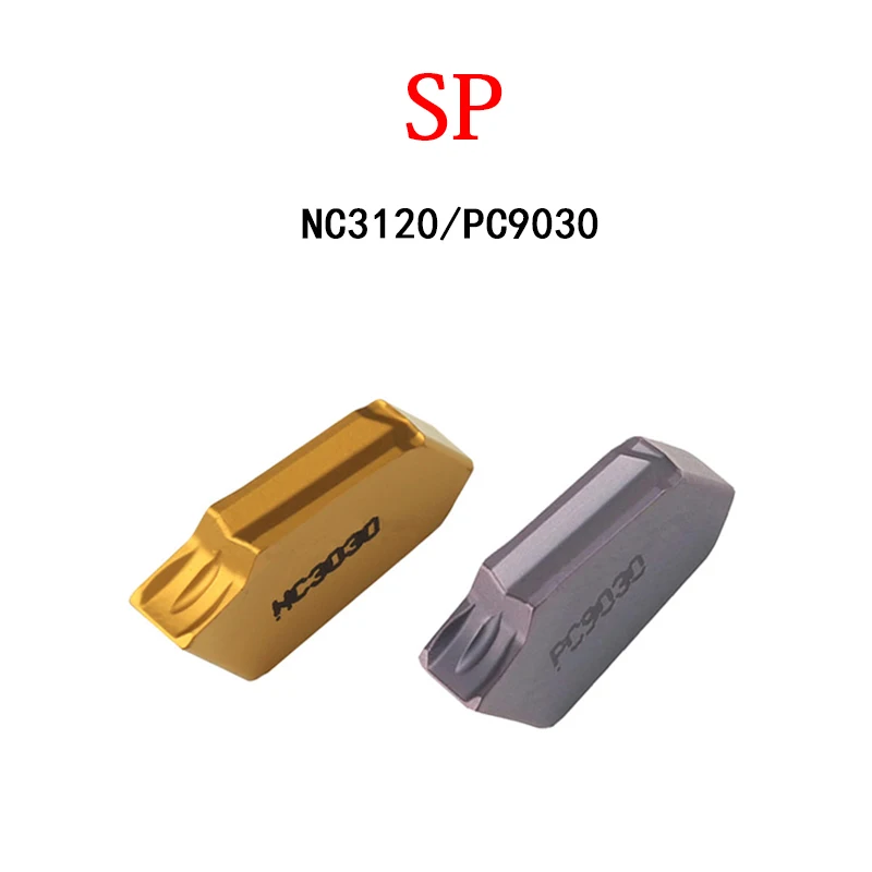 10Pcs Inserti Di Scanalatura Sp200 Sp300 Sp400 Sp500 Sp600 Nc3020 Nc3030 Nc3120 Pc9030 H01 Pc5300 Inserti In Metallo Duro Sp Metallo Tornio Strumento