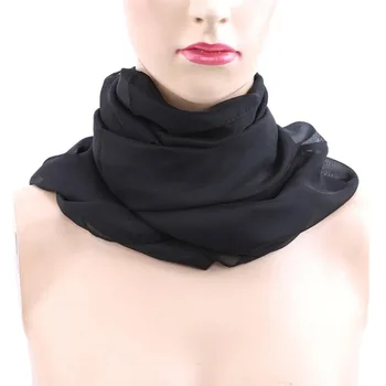

Solid Color Spring Summer Women Chiffon Scarf Square Shawl And Wrap Lady Hair Neck Scarves Solid Color Soft Office Bandana