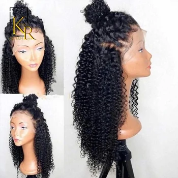 

13x6 Kinky Curly Lace Front Human Hair Wigs 100% Brazilian Remy Hair For Black Women With Baby Hair PrePlucked King Rosa Queen