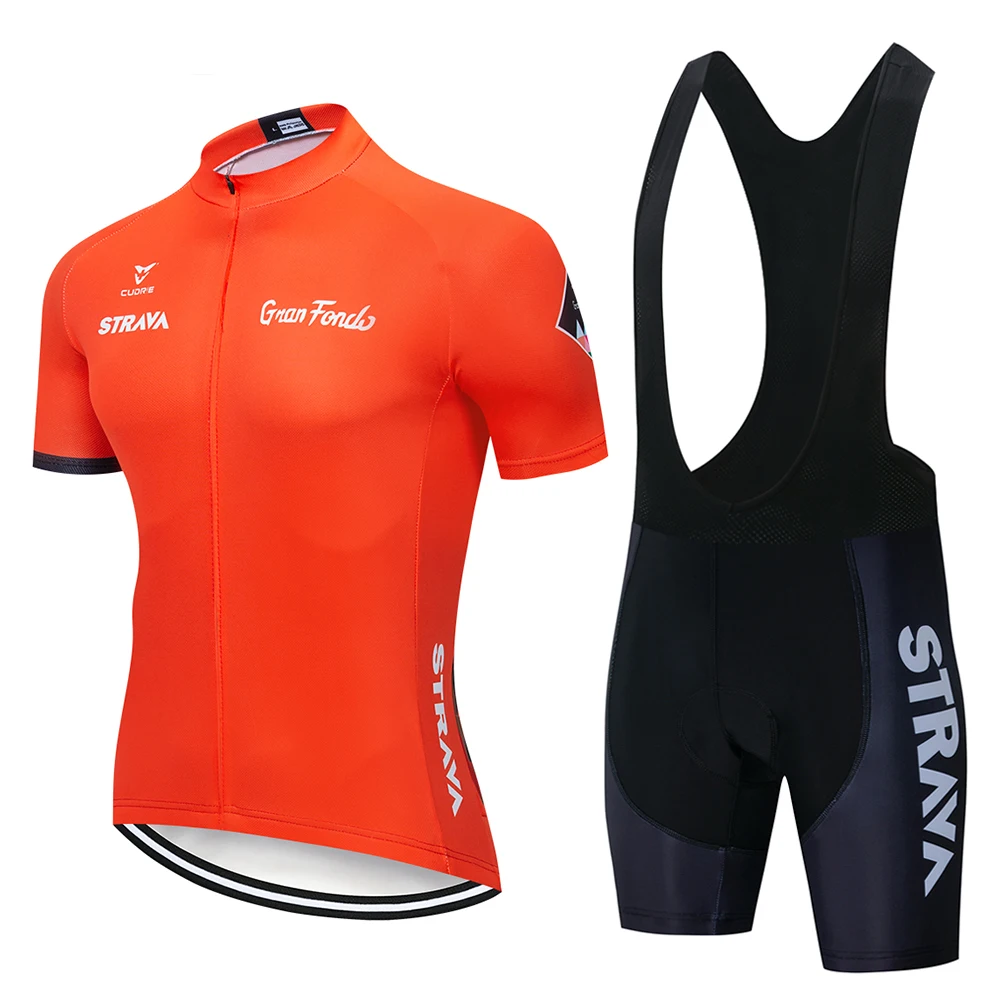Новинка STRAVA pro team bike Велоспорт Джерси комплект с короткими рукавами одежда для велоспорта быстросохнущая спортивная одежда ciclismo