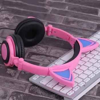 

LX-Y05 Creative Home Office Use Personal Design Cat's Ear Headphones Luminescence Foldable Super Stereo Headsets