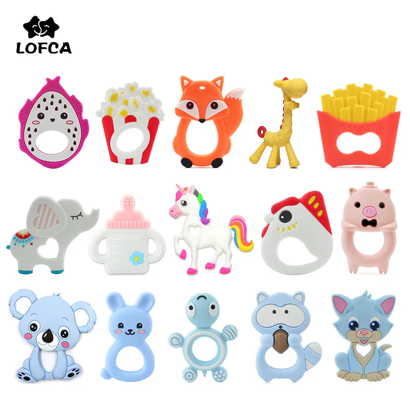 LOFCA 1 шт. Детские Прорезыватели с рисунками животных игрушка пингвин силиконовый