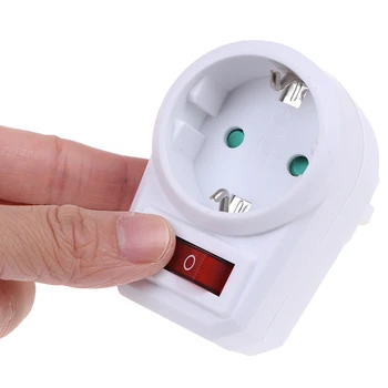 

European Type Conversion Plug With Switch Neon Indicator 16A Travel Plugs 1 TO 1 Way EU Standard Power Adapter Socket