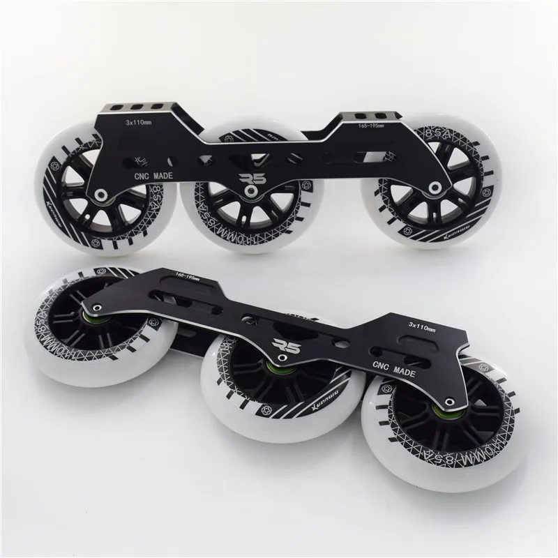 Slalom R5 роликовые коньки обувь конвертировать в 3X110 мм роликовые коньки 3 колеса уличные дорожные катания база FSK шасси