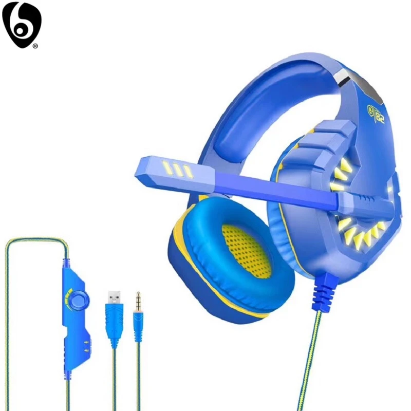 OVLENG GT82 Wired Gaming Headset E Sports with Microphone LED Stereo
