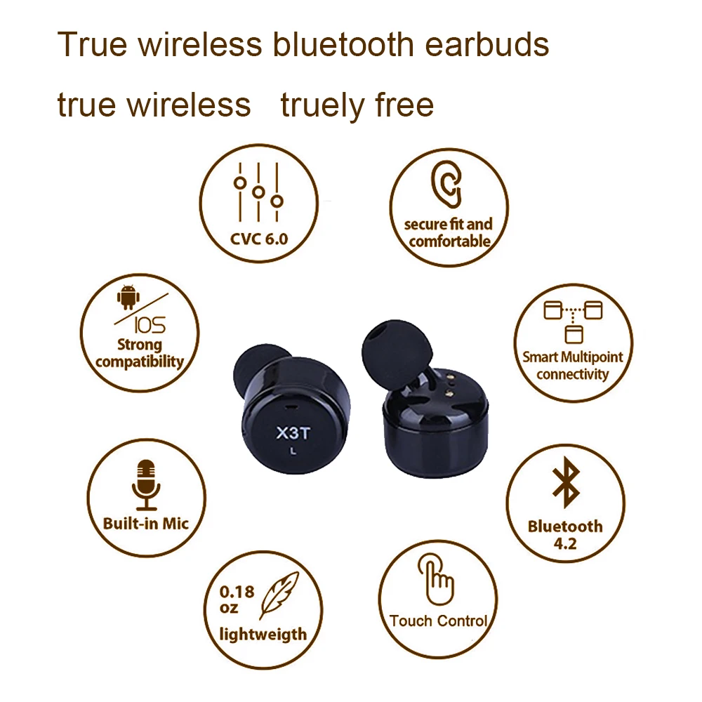 Bluetooth с сенсорным управлением гарнитура с микрофоном мини беспроводные стерео наушники с зарядным устройством коробка беспроводные наушники для iPhone Xiaomi