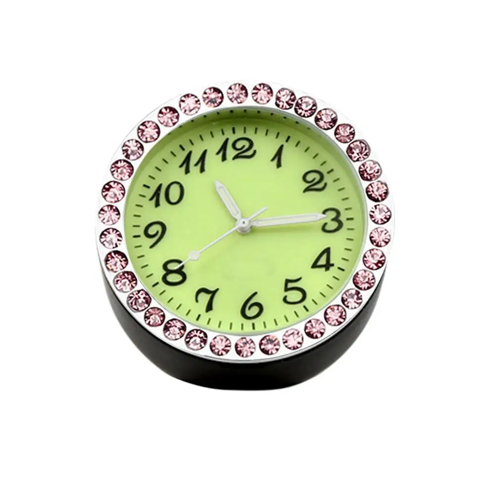 Clock Автомобильный термометр YOLU, светящиеся мини-автомобили, внутренние цифровые часы, механические кварцевые часы - Название цвета: Clock