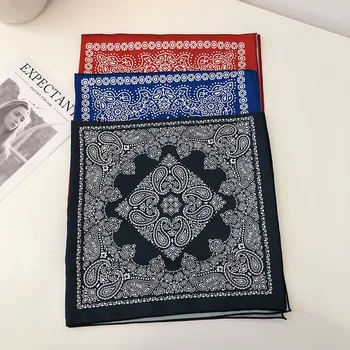 

3Colors Boho Multifunction Bandana Square Scarf for Women/Men Fashion Accessoires Silk-like Hair Handkerchief Bag Scarf 50*50cm