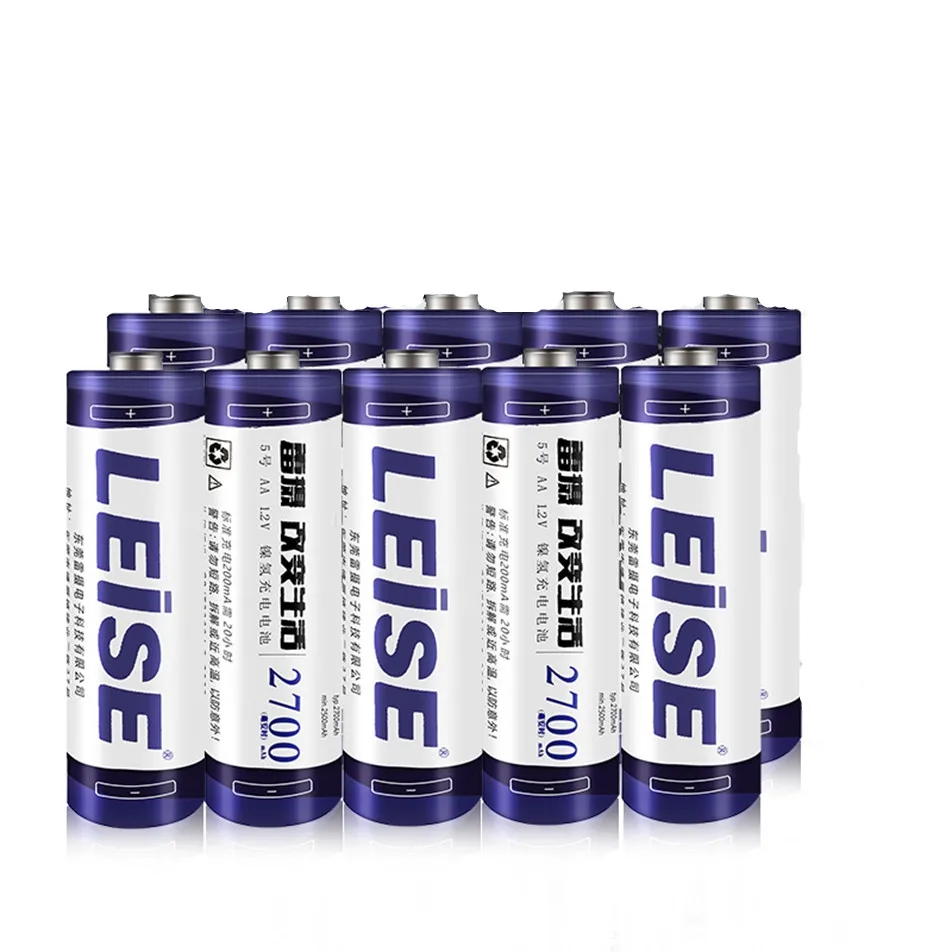 12pcs Leise много AA 2700mah nimh 1,2 V перезаряжаемые батареи 1,2 V Ni-MH 2A с чехол для батареи для RC игрушки Микрофон - Цвет: 12pcs
