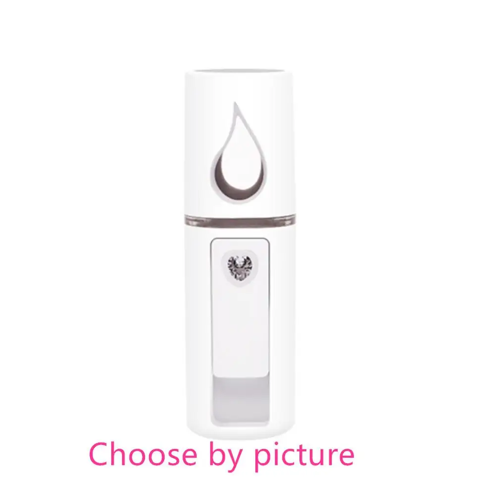 Портативный маленький увлажнитель USB Перезаряжаемый ручной счетчик воды зарядка мини паровой увлажнитель для лица с/без зеркала - Цвет: With Mirror
