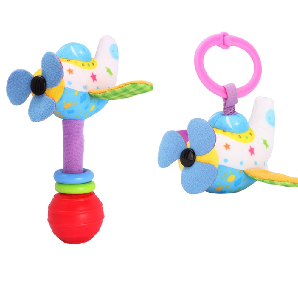 Детская тканевая игрушка-погремушка с кубиком-муфтой, многофункциональные детские развивающие игрушки, музыкальная красочная игрушка для коляски, плюшевая игрушка для игры - Цвет: Цвет: желтый