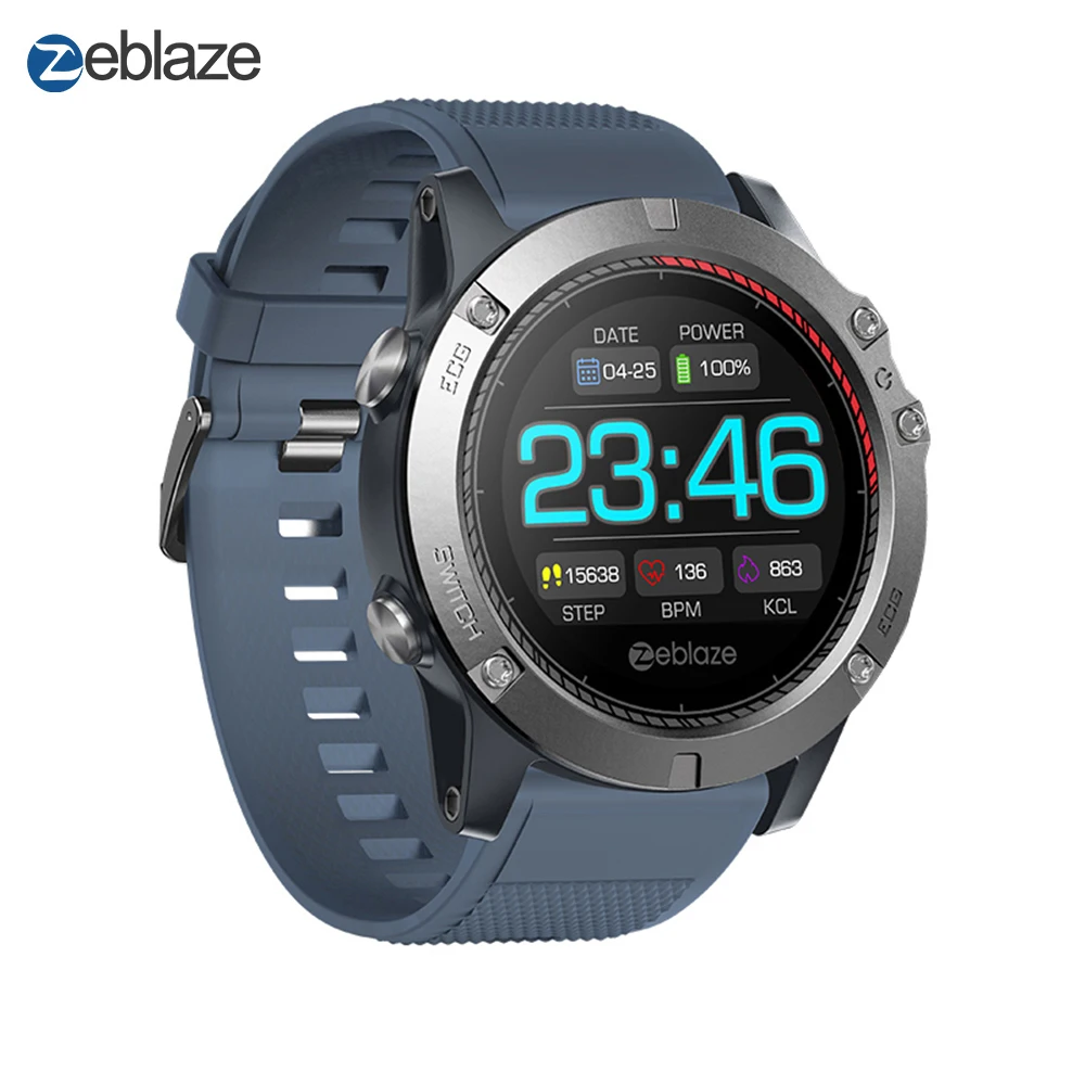 Zeblaze VIBE 3 ЭКГ Смарт часы мужские спортивные Шагомер монитор сна Поддержка 11 языков IP67 Smartwatch цветной дисплей Android IOS