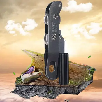 

Rock Tree Climbing Self-braking Descender Belaying Rappelling 9-12mm Rope Device Y4B6