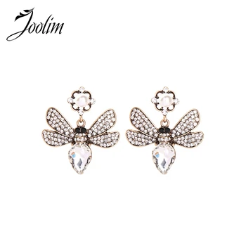 

Joolim Crystal Pave Bee Dangle Earring Vintage Drop Earring