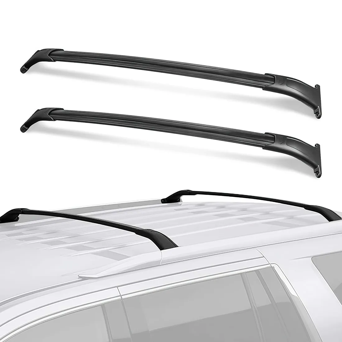 Roof Rack Cross Bar Rail Compatible for Chevrolet Chevy Suburban 2015 2016 2017 2018 2019 2020 with Side Rails Cargo Racks | Автомобили и