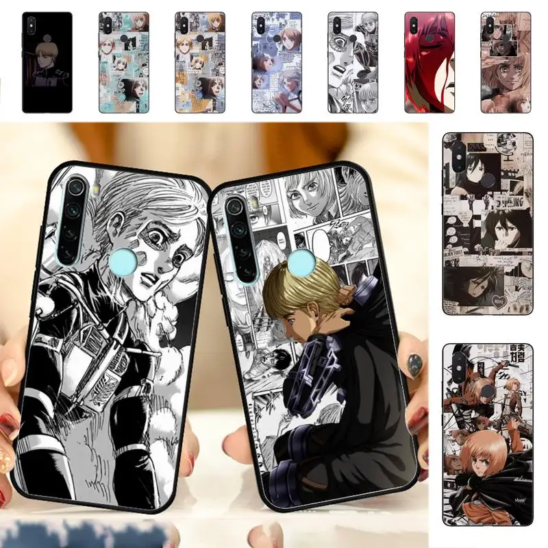 YNDFCNB Armin Arlert Attack on Titan Phone Case for Redmi Note 4 5 6 8 9 pro Max 4X 5A 9S cover | Мобильные телефоны и