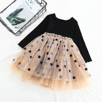 

spring Autumn Baby Dress Long Sleeve Infant Dress Toddler Girls Princess Dresses star Fashion Baby Girls Clothing girl dress