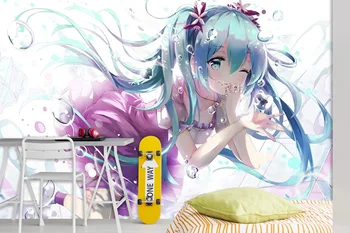 

[Self-Adhesive] 3D Hatsune Miku 124640083 Japan Anime Wall Paper mural Wall Print Decal Wall Murals