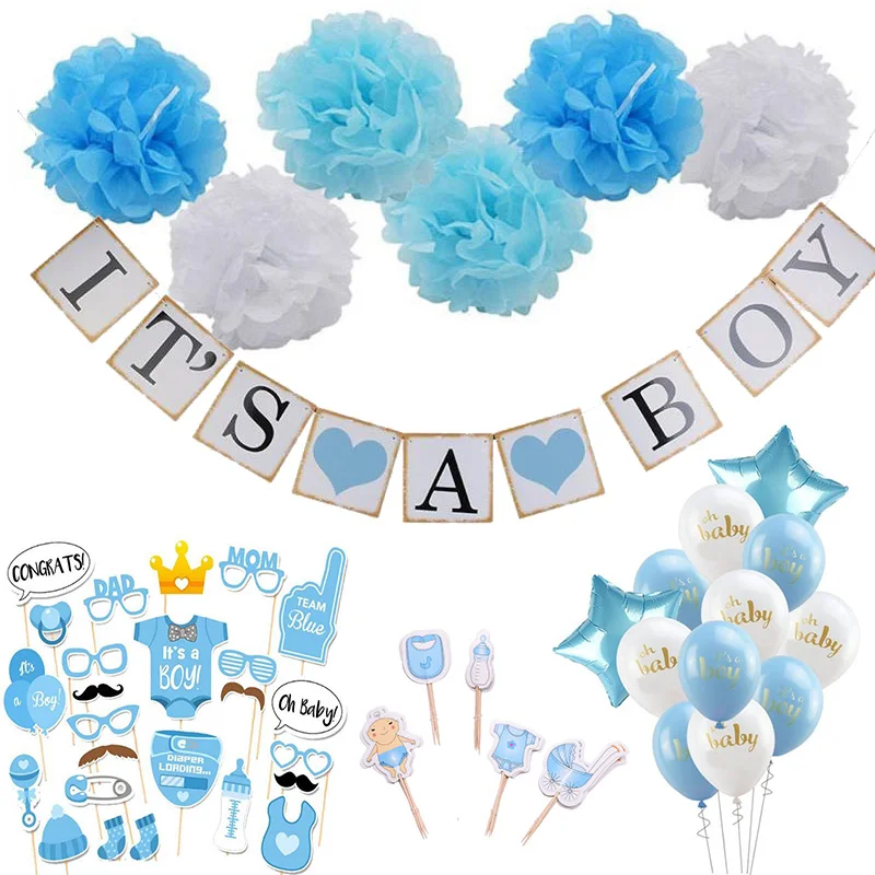 

Baby Shower Boy Girl Gender Reveal Decorations It's a Boy Girl oh baby Latex Balloons Kids Birthday Party Favor Ballon Toys