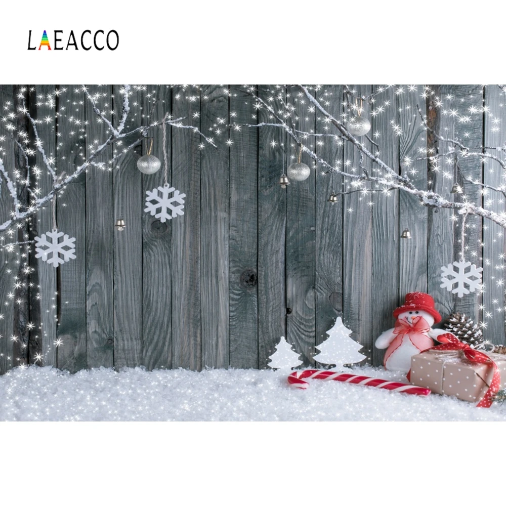 

Laeacco Christmas Ball Wooden Board Snow Winter Baby Photophone Photography Backgrounds Backdrops For Photo Studio Photozone