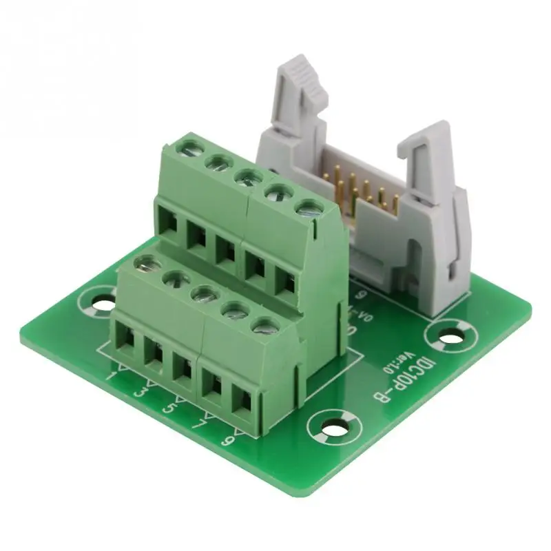 IDC10P 10Pin мужской разъем платы клеммный блок разъем PLC интерфейс с кронштейном