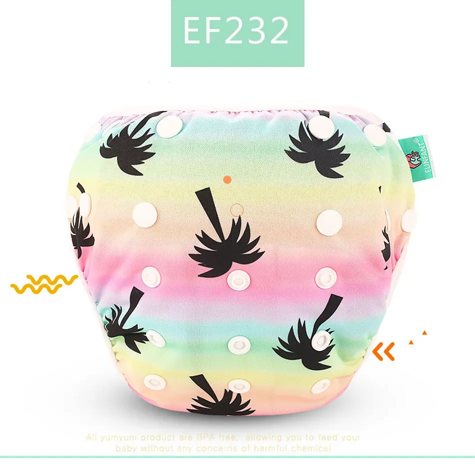 Coffer Fider, детские подгузники, сетчатая ткань, вентиляция, плавательные штаны, тропический лес, подгузники для детей, подгузники, чистые заботы, товары для учебы, 3-5 кг - Цвет: ES071 EF232