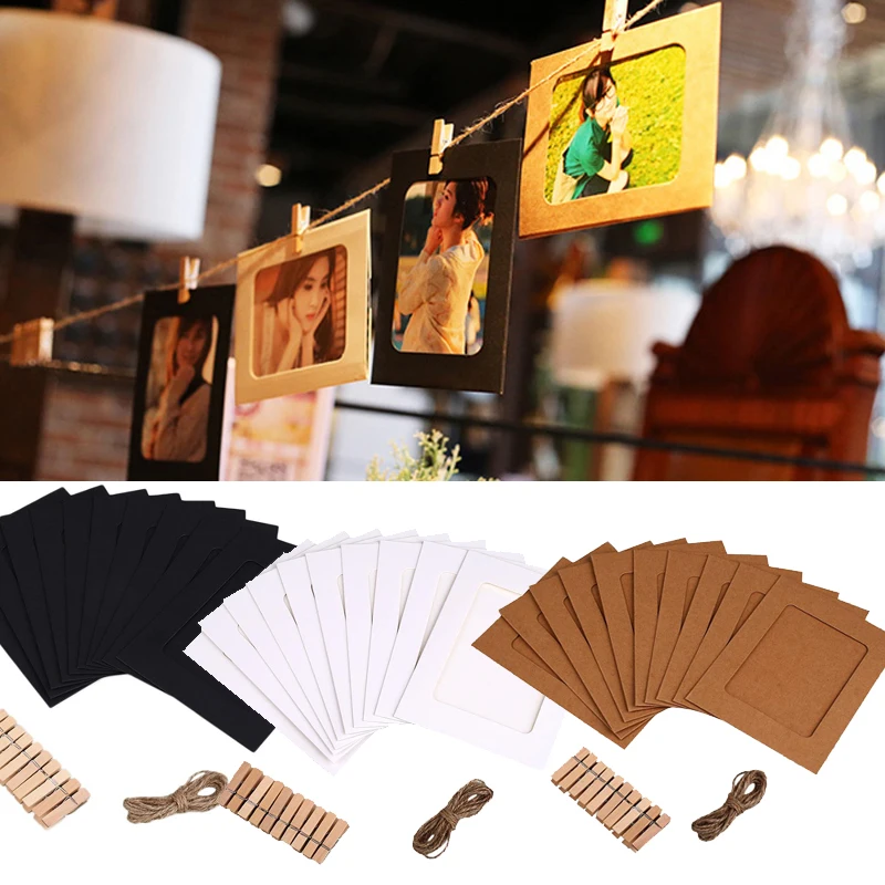 

Hanging Style Clip String Picture Decorative Party Banquet Frame Home Decor clips