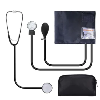 

Household Medical Manual Blood Pressure Monitor Measure Stethoscope Doctor Systolic Diastolic Sphygmomanometer BP Tonometer