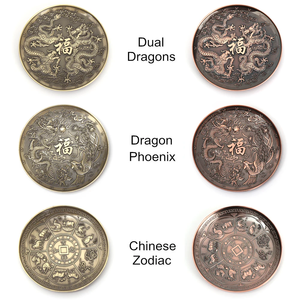 1 Set Chinese Zodiac Censer 5 Holes Lotus Backflow Incense Plate Joss-stick Holder Retro Crafts Buddhism Temple Tool Home Decor