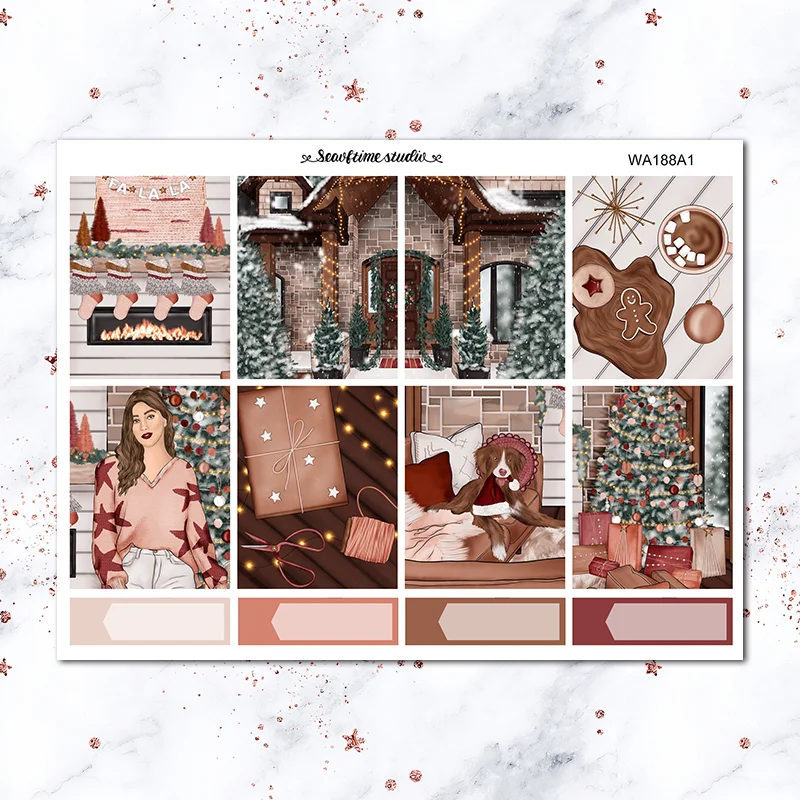 

Christmas is coming Weekly list label Decorative Sticker DIY Stationery sticker Scrapbooking album Stickers