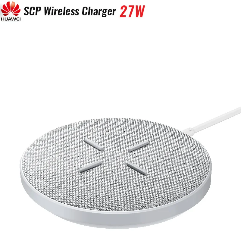 Оригинальное Беспроводное зарядное устройство HUAWEI SuperCharge 27W Max для мобильного телефона mate 30 Qi(5-10 W) Множественная безопасная защита