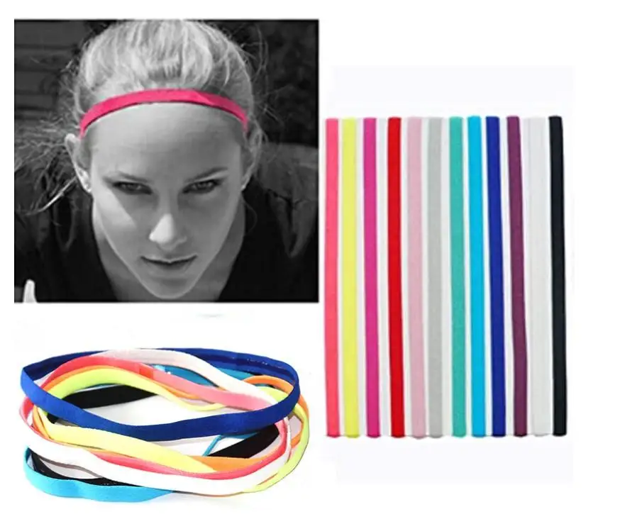 Candy Color Headband Women Anti-slip Yoga Sports Gym Running Hair Elastic Band Hair Head Bands Accessories For Scrunchy Headwear