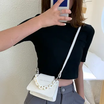

2020 Fashion Elegant Female Chain Tote bag New Leather Women's Designer Handbag Solid color Shoulder Messenger Bag