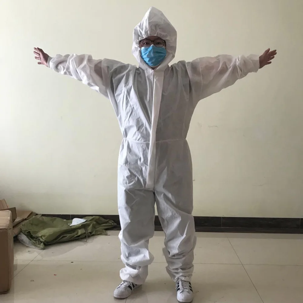 Изоляционный защитный костюм цельная Однослойная защитная одежда удобная