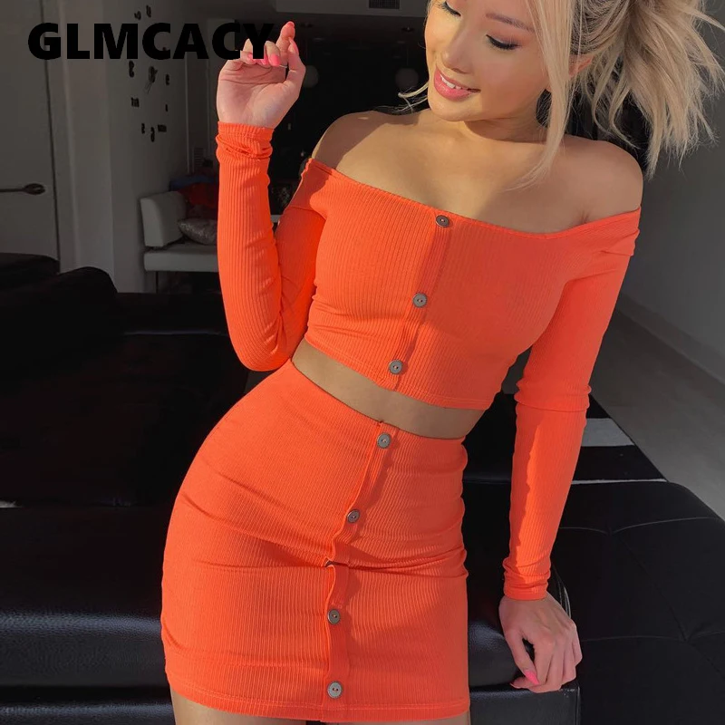 Женский комплект из 2 предметов вязаный укороченный топ с открытыми плечами и