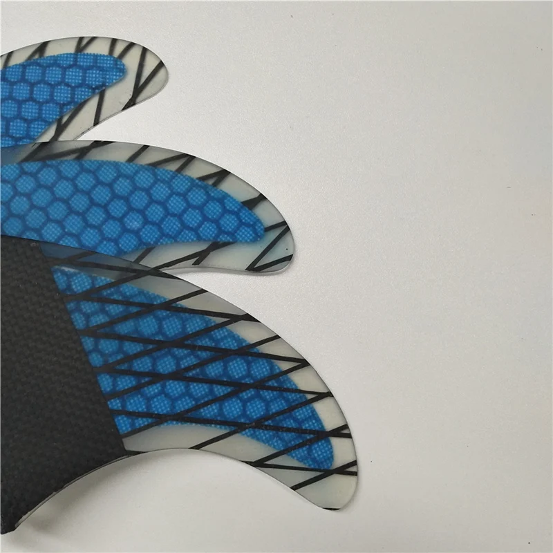 Future Fin G3/G5/G7 Surf Fins Black and Blue Honeycomb Fibreglass Fins Surfboards Fin Surfing M Size