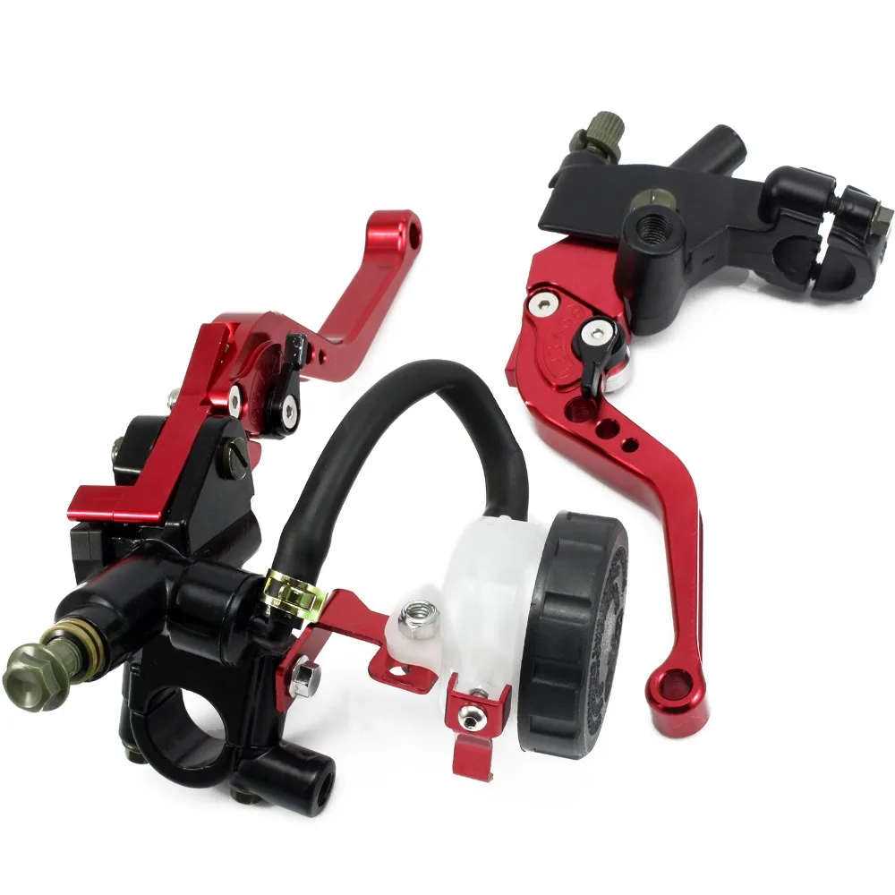 NEVERLAND CNC Pivot рычаги 7/" 22 мм 125-400CC Красные Регулируемые рычаги для мотоциклов Главный цилиндр резервуар для Honda FAZE D30