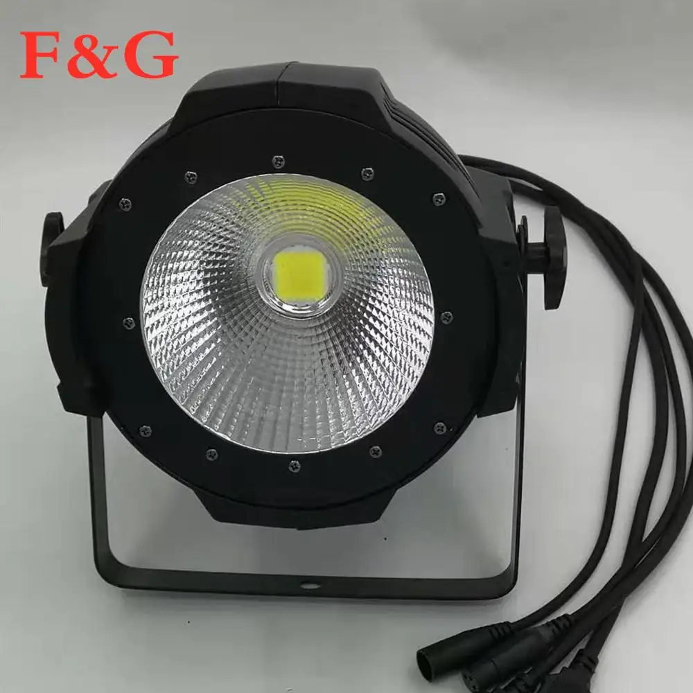 F& GLED Par COB 100 Вт с дверями сарая алюминиевые радиаторы с высокой мощностью рассеивания корпус сценическое освещение с 100 Вт теплый белый COB для театрального клуба