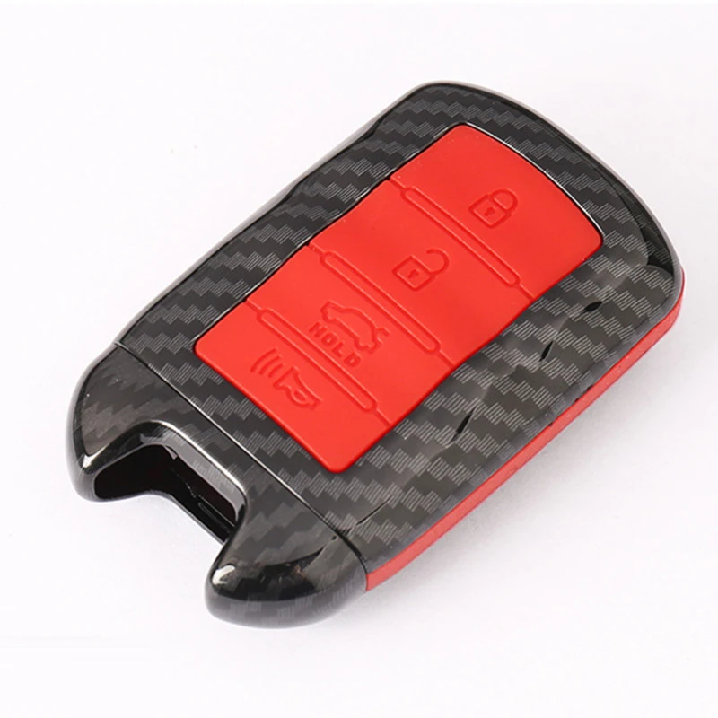 Carbon red-4 Умный дистанционный чехол для ключей, чехол из углеродного волокна для KIA K9 Cadenza K7, умный дистанционный чехол для ключей, чехол для автомобиля - Название цвета: Carbon red-4