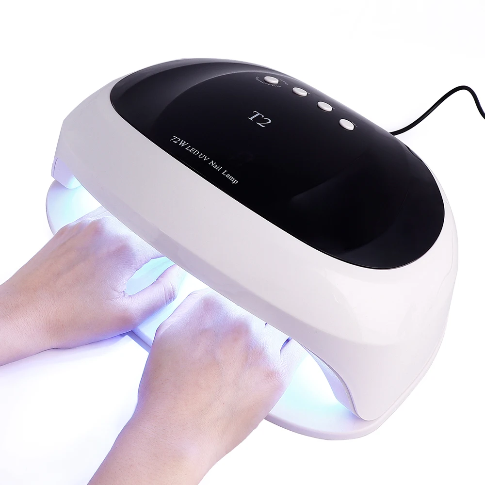 Prise UE rouge Lampe UV pour sécher le vernis à ongles, modèle T2, 72W, sèche le vernis à deux