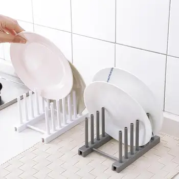 

Home Kitchen Storage Rack Drain Rack Plate Dish Cup Lid Rack Kitchen Bowl PlasticDrainer Stand Storage Holder Pot Organizer W2R2