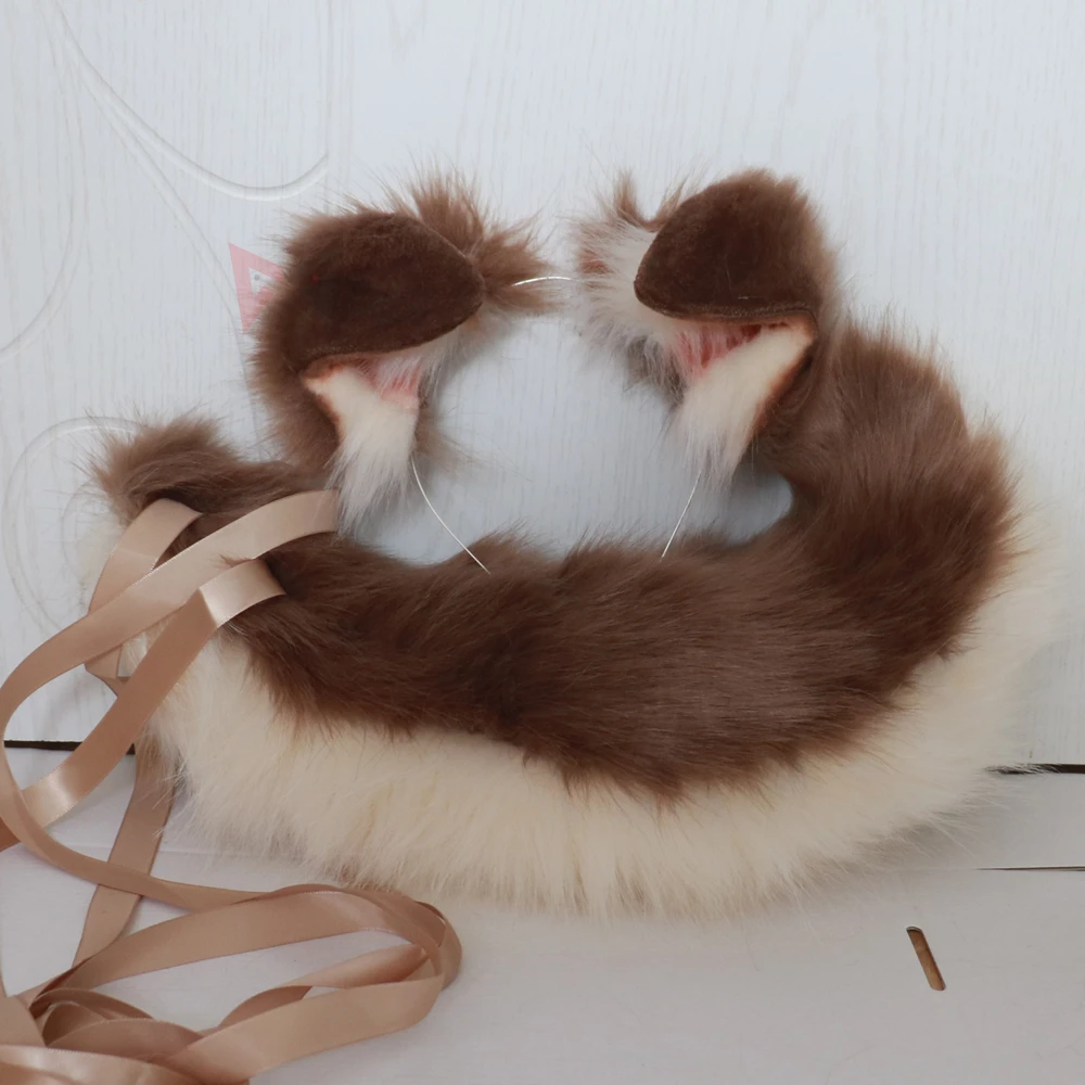 女の子と女性のためのリータスタイルのヘッドバンド 柴犬 猫とキツネの耳がセットされたヘッドバンド テール カーニバルアクセサリー Aliexpress