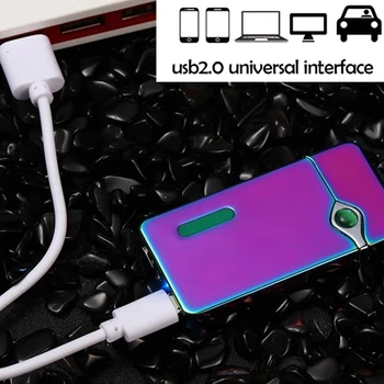 

Newest Touch Induction Rechargeable USB Lighter Windproof Electronic Double-sided Cigarette Lighter Flameless Electric Lighter