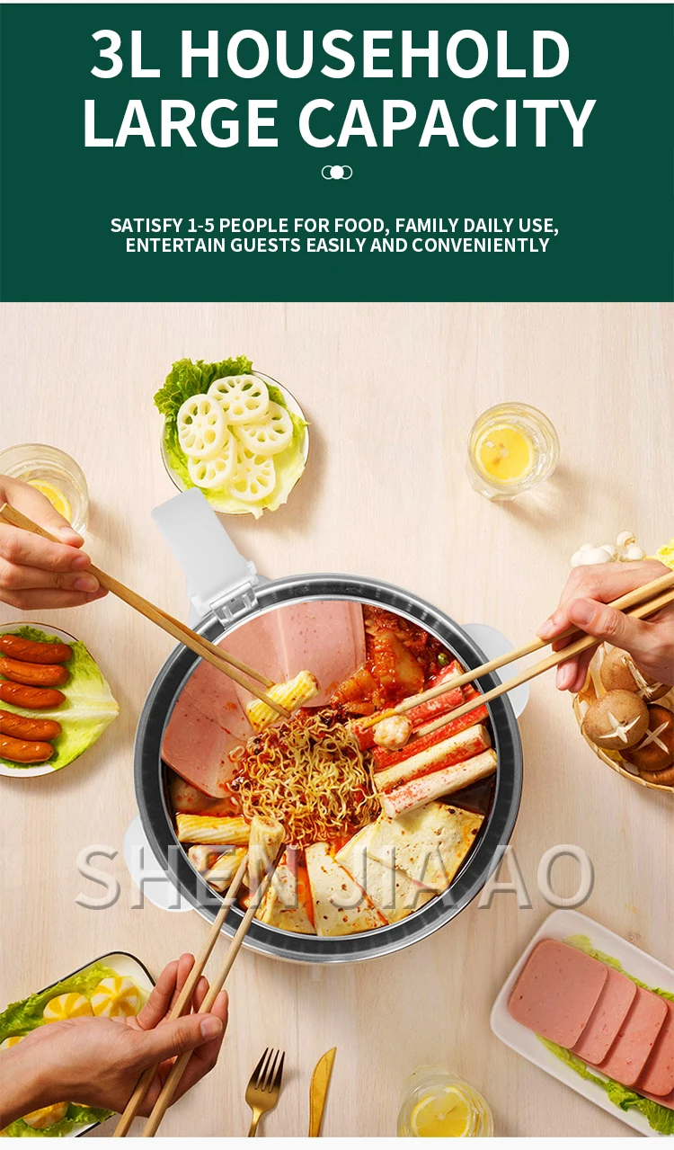 Panela de Cozinha Panela de Arroz Panela de Sopa de Arroz Levantamento Elétrico Panela Quente Multi-purpose Saúde Separação Automática Cozinhar Tudo-em-um Pote 3l 4 Cheap Pan. multifunc.