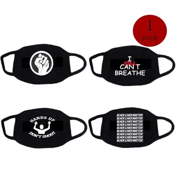 

2 Pack Black Lives Matter Double Layered Jersey Black Face Cover Face cover