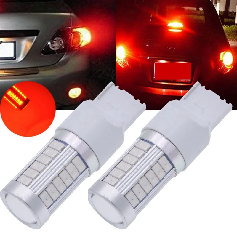 

NEW-7440, 992, T20 Led Bulbs Red 900 Lumens Super Bright Turn Signals Light Brake Stop Parking Light Back Up Reverse Light Tail