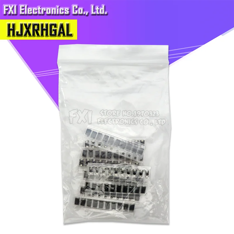 90pcs 9values x 10pcs 1N4001-SS36 SMD schottky diode assort kit