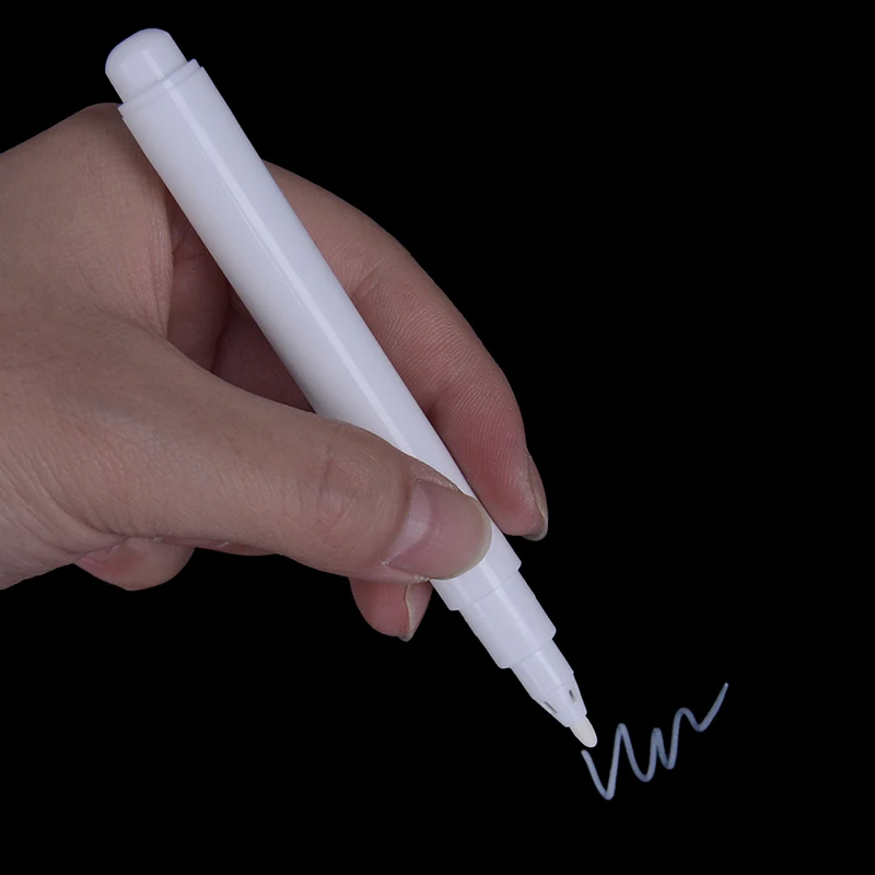 Bolígrafos de tiza líquida blanca, adhesivo para pared, pizarra para habitación de niños, bolígrafo extraíble, papelería, 12cm, 1 Uds.