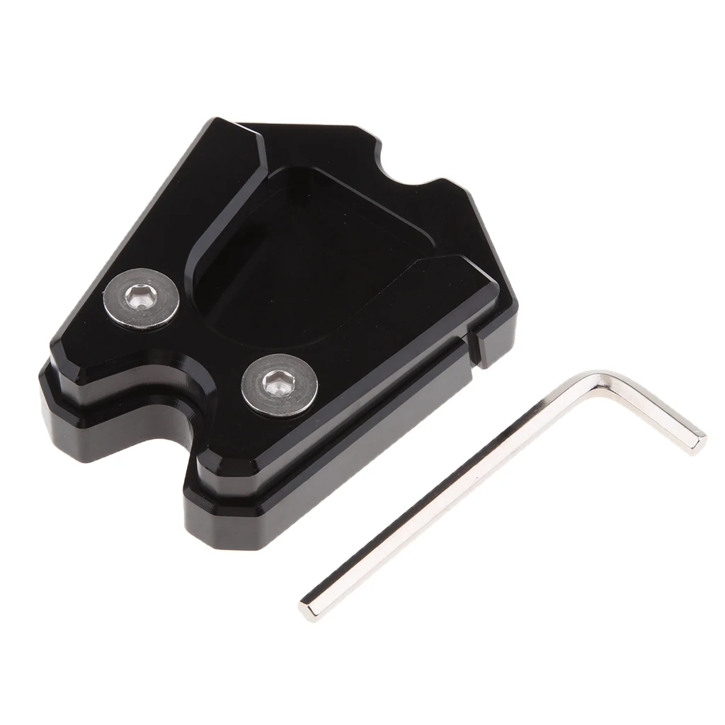 Kickstand Enlarge Plate Side Stand Pad for Vespa GTS GTV 300ie - Цвет: Black as described