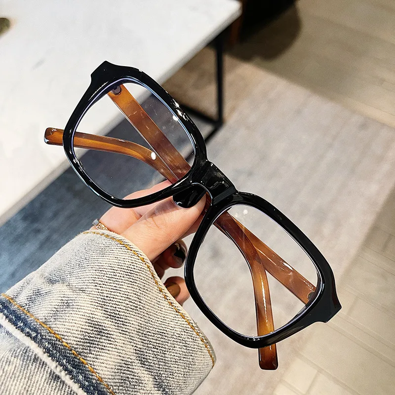 Montura de gafas cuadradas Retro anti-blu-ray para mujer, lentes a la moda para monturas de anteojos de leopardo negro - AliExpress Accesorios para la ropa
